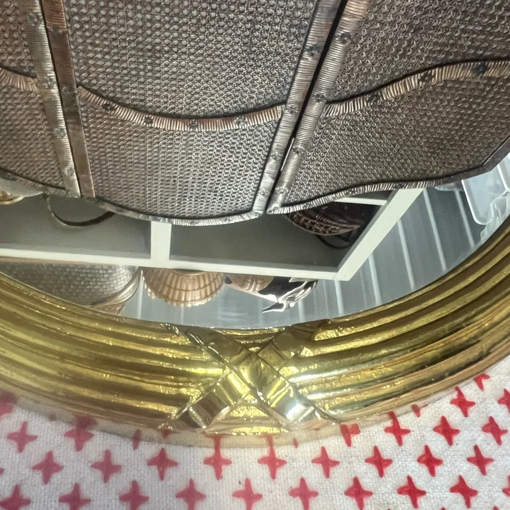 Vintage home interior gold resin mirror wall decor